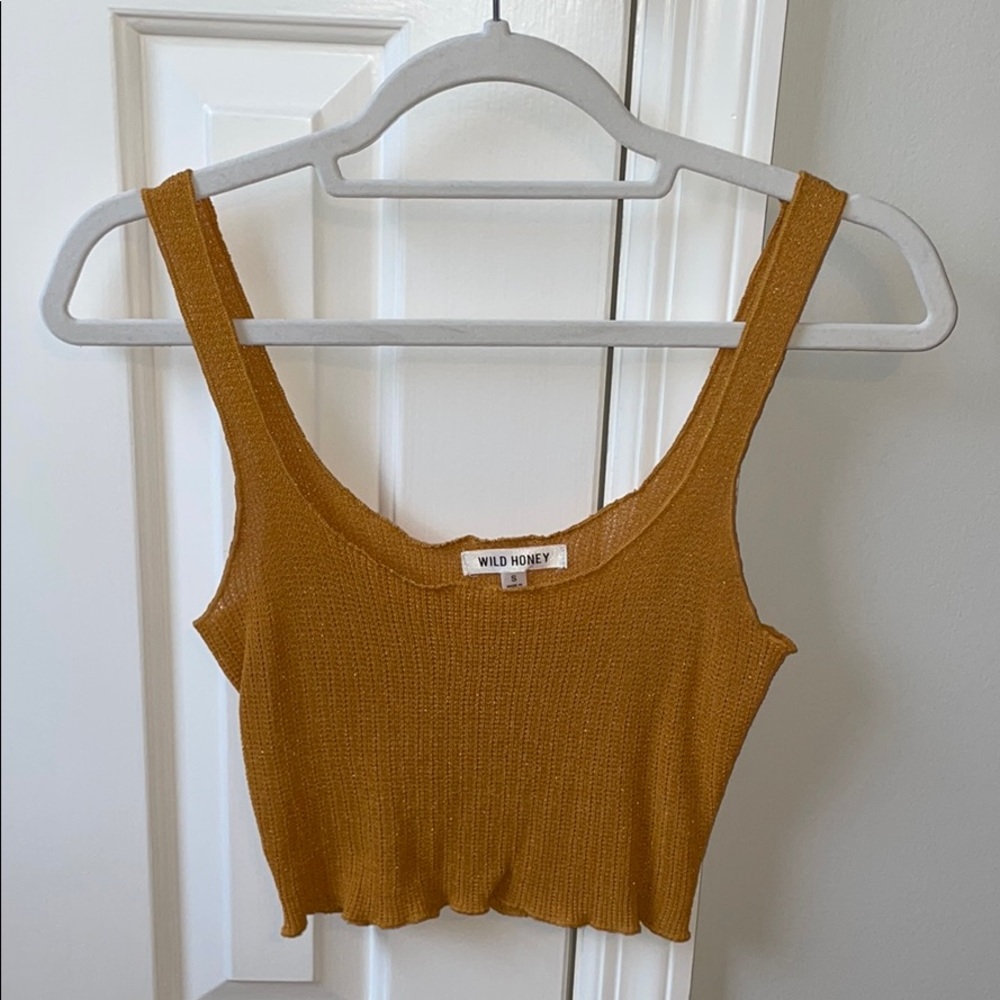 Gold crop top